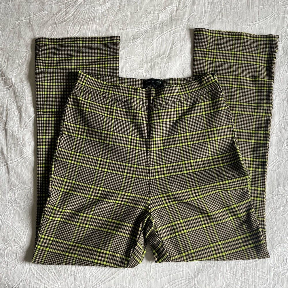 Urban Outfitters Lola Plaid Cropped Kick Flare Pant - size 8